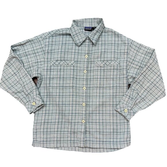 Patagonia Women’s Fjord Flannel Shirt S Organic Cotton Long Sleeve EXCELLENT - Picture 1 of 10